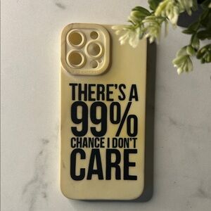 Cream Phone Case with Bold Text